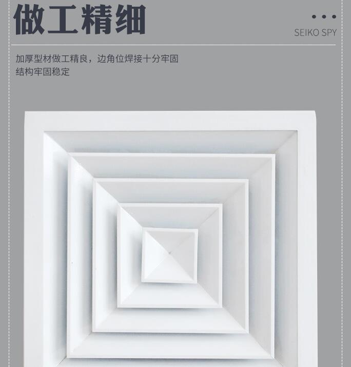 靜電噴涂白色圓形排風散流器